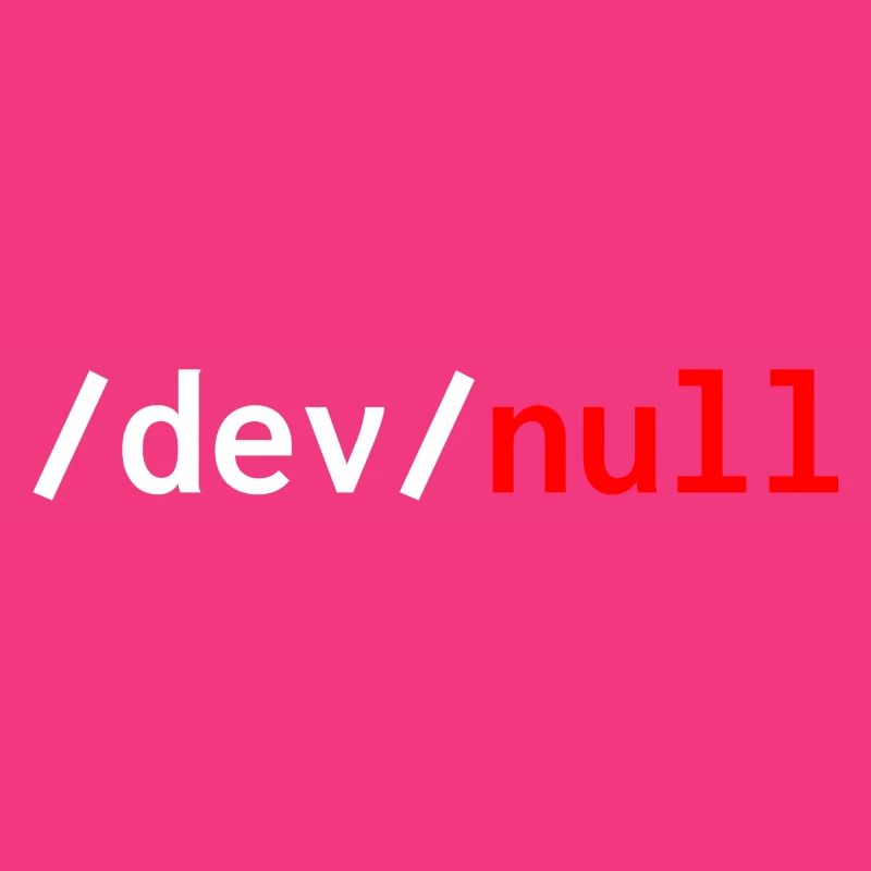 Dev null red web developer humor funny