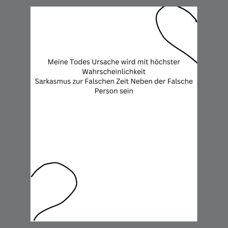 Meine Todes Ursache wird mit höchster