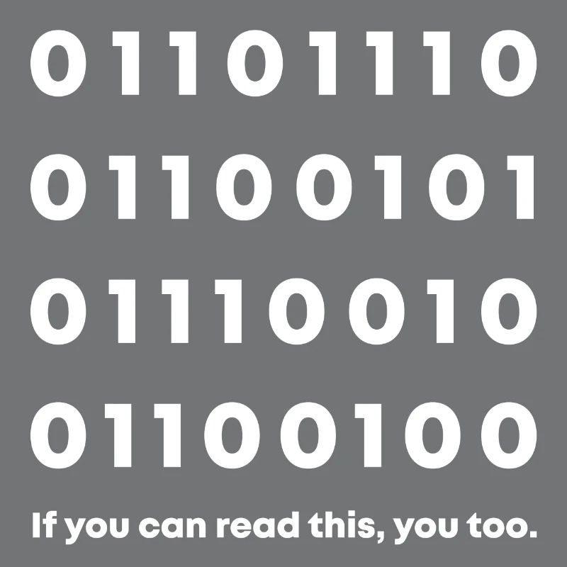 Nerd dans le code binaire
