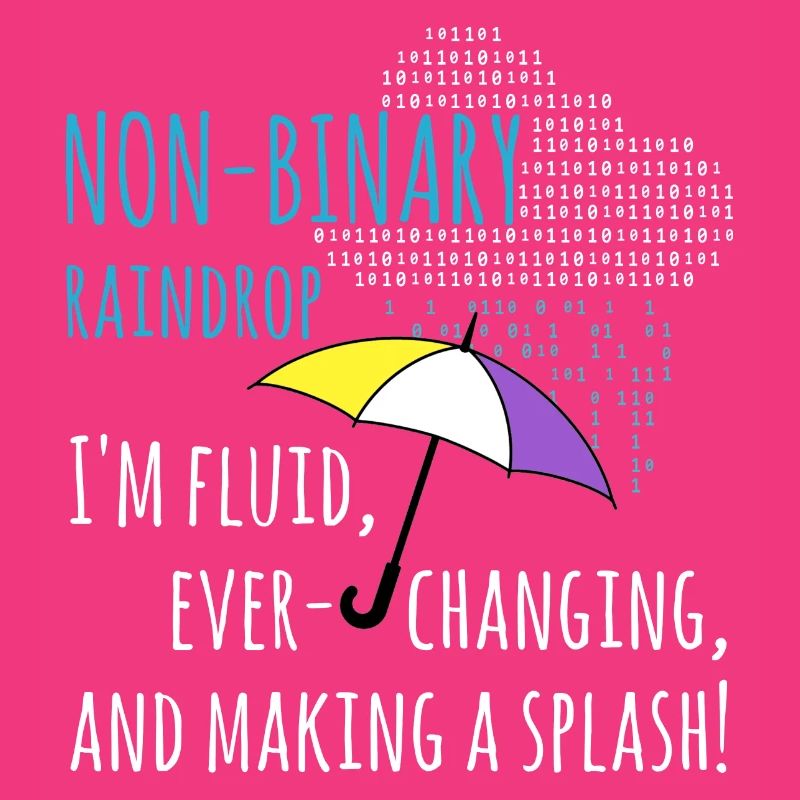 Non-binary raindrops non-binary PRIDE LGBT