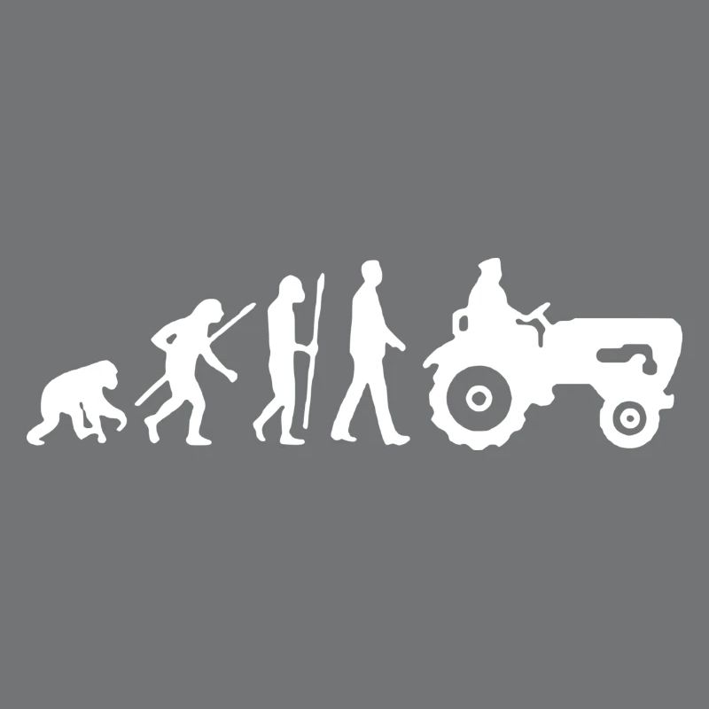 Evolution Traktor Bauer Geschenk Idee
