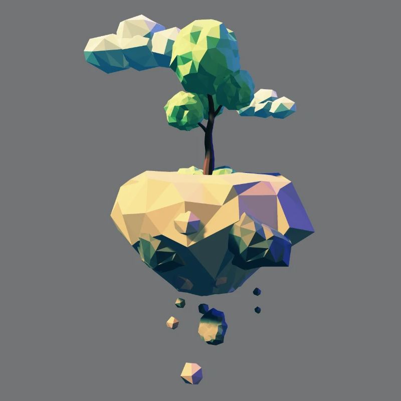 Flying Tree | Low poly