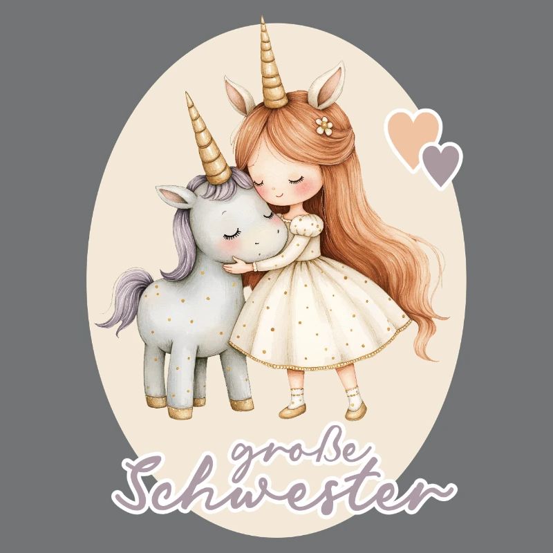 Grosse Schwester Maedchen Einhorn 2