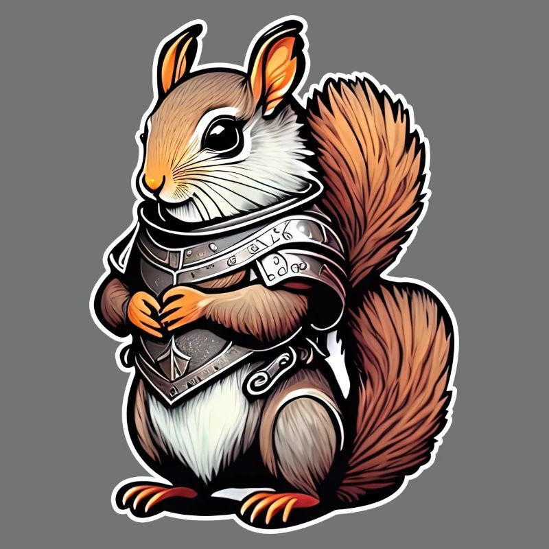 Krieger-Eichhörnchen Illustration