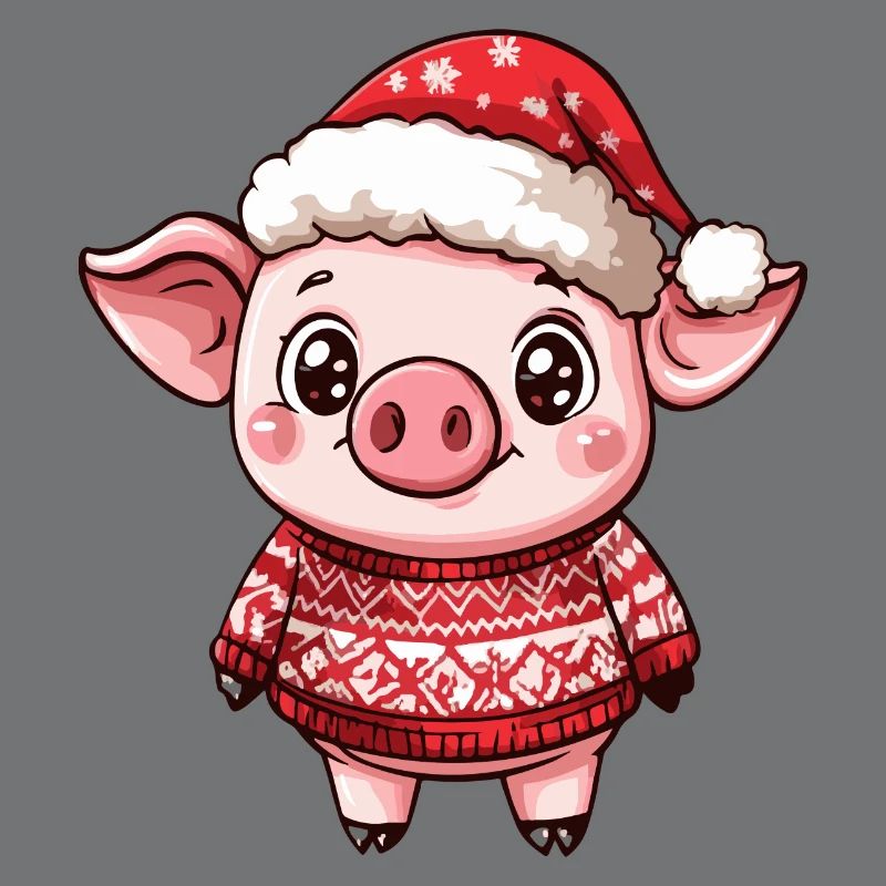 Bande dessinée de Noël cochon