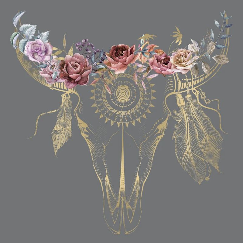 Boho / Fleurs / Crâne / Conception