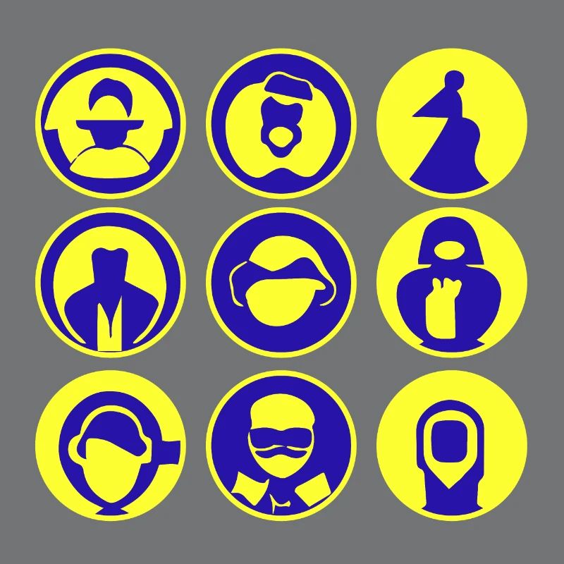 Abstract Faces / Figures, Vector Art, Head