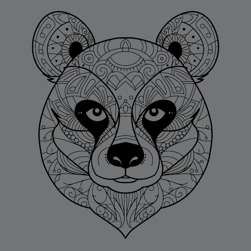 Essence abstraite de Panda : Complexe Line Art Interpr