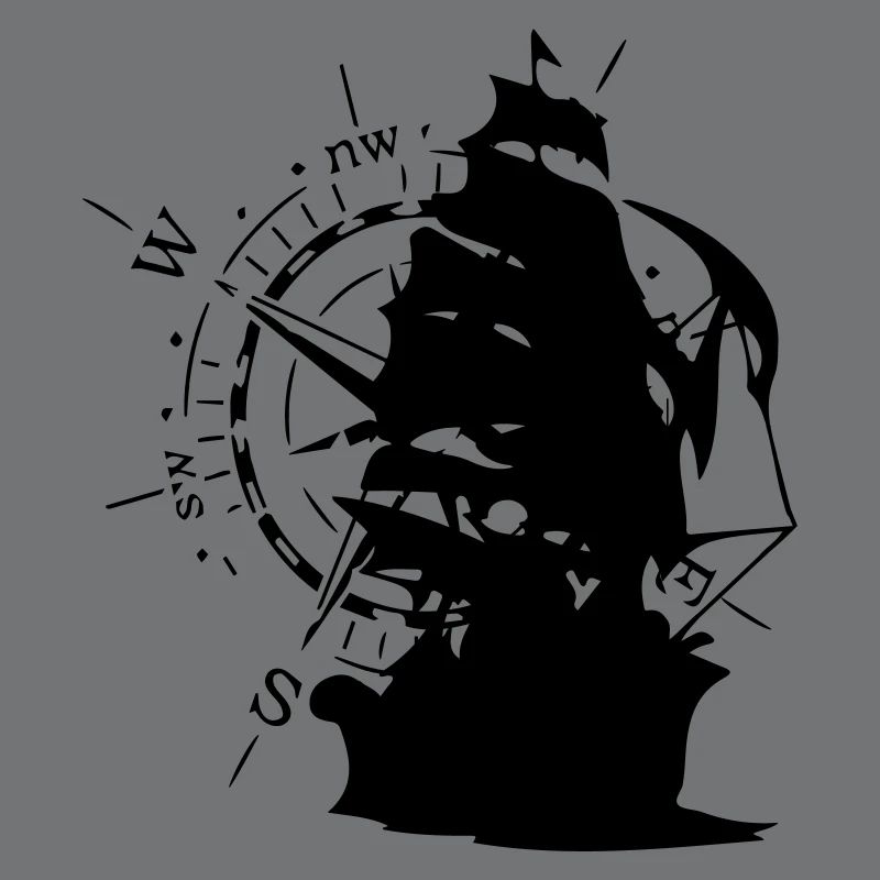 WindRose mit Segelschiff | Freizeimode Bstyled