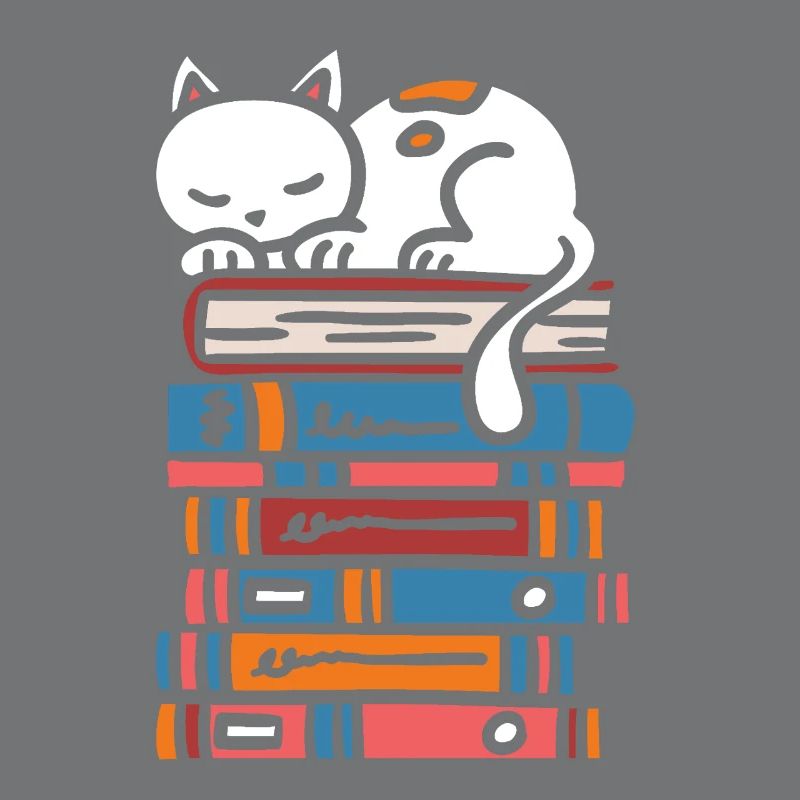 Bücherstapel Katze süßes Kätzchen
