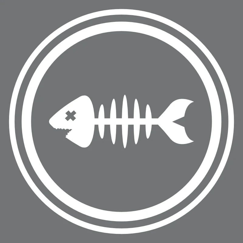 Fisch Symbol Knochen Gräte