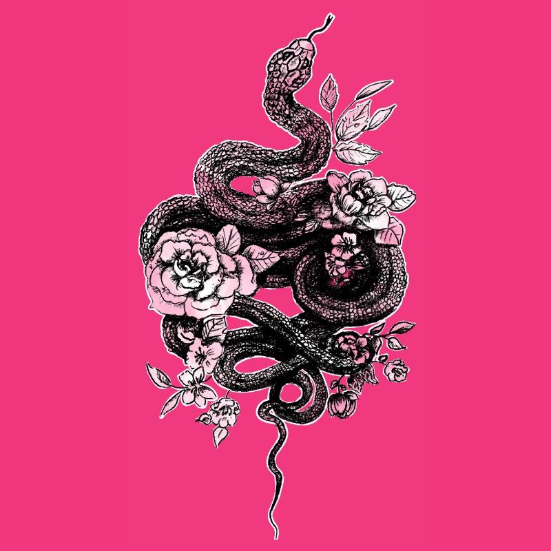 Schlange -Snake - Ballpython - Retro Tattoo Look