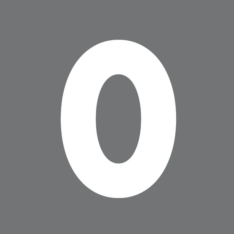 Zahl 0, Nummer 0, 0, Zero, Number Zero, Null