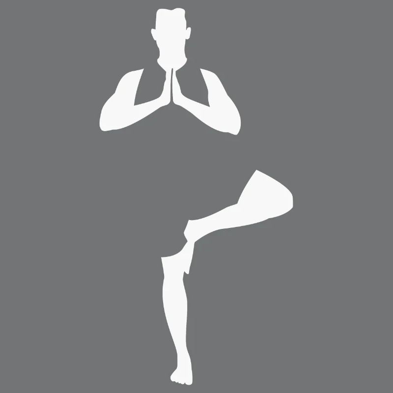 Yoga Tree Pose, white