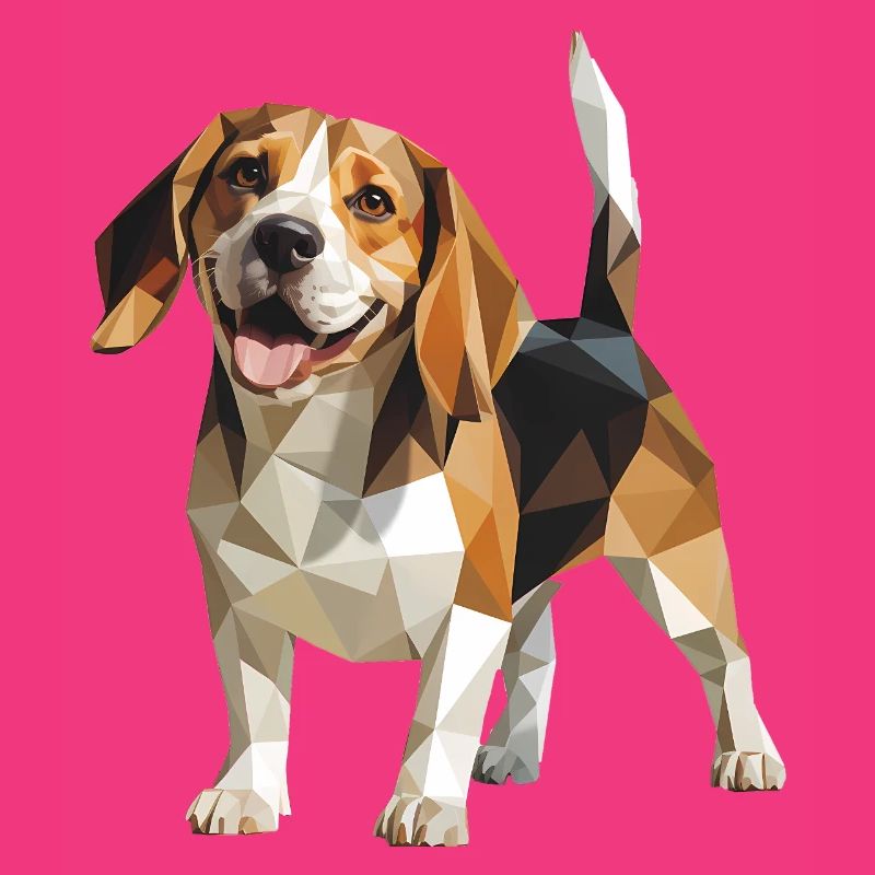 Beagle - Cooles Low Poly Logo