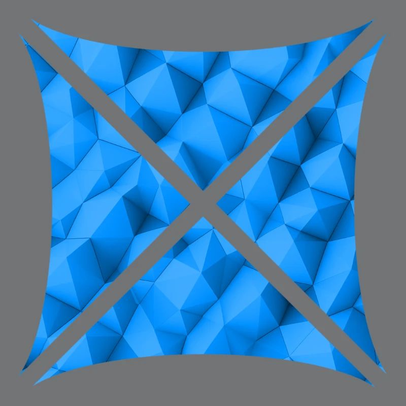 Abstract Polygon Design Blue
