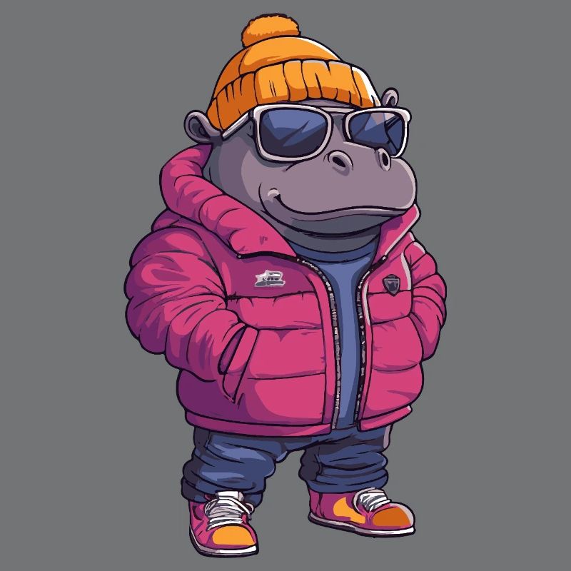 Nilpferd Cool Comic