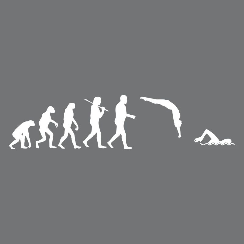Schwimmer Shirt · Darwins Evolution · Geschenk