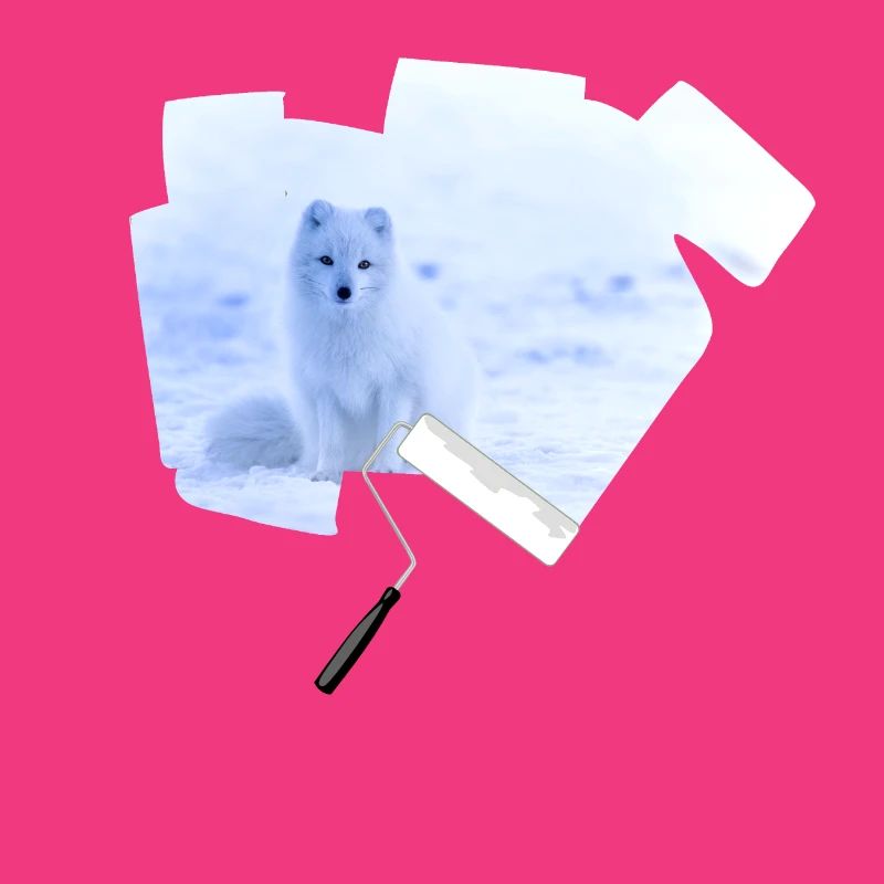 Farbroller Polarfuchs