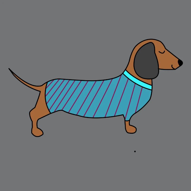 Dackel mit Pulli