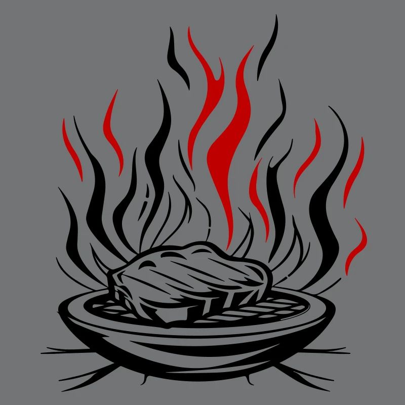 Grill Flame Meat Bbq