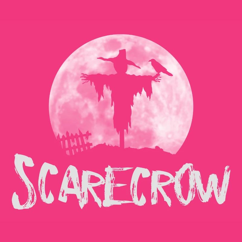 Full moon scarecrows on cemetery scary