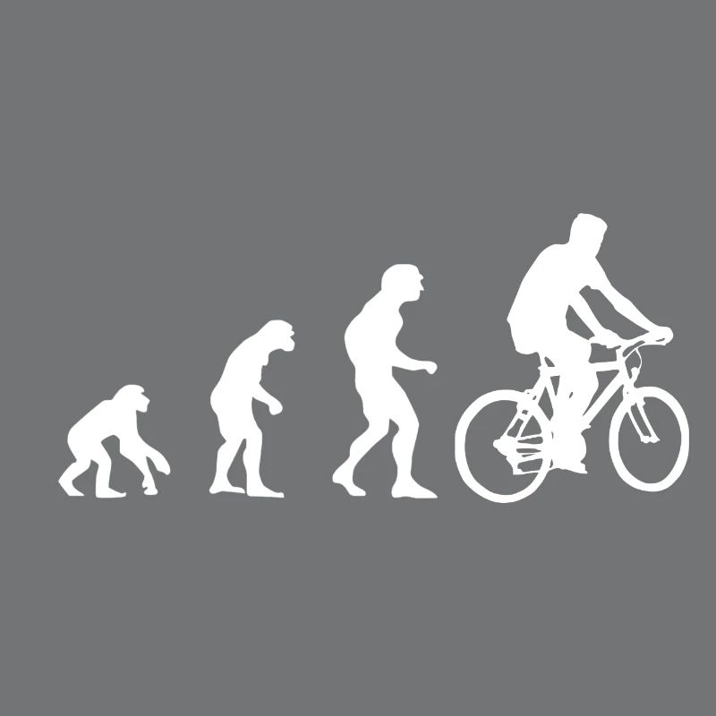 Evolution, singes au cycliste, vtt