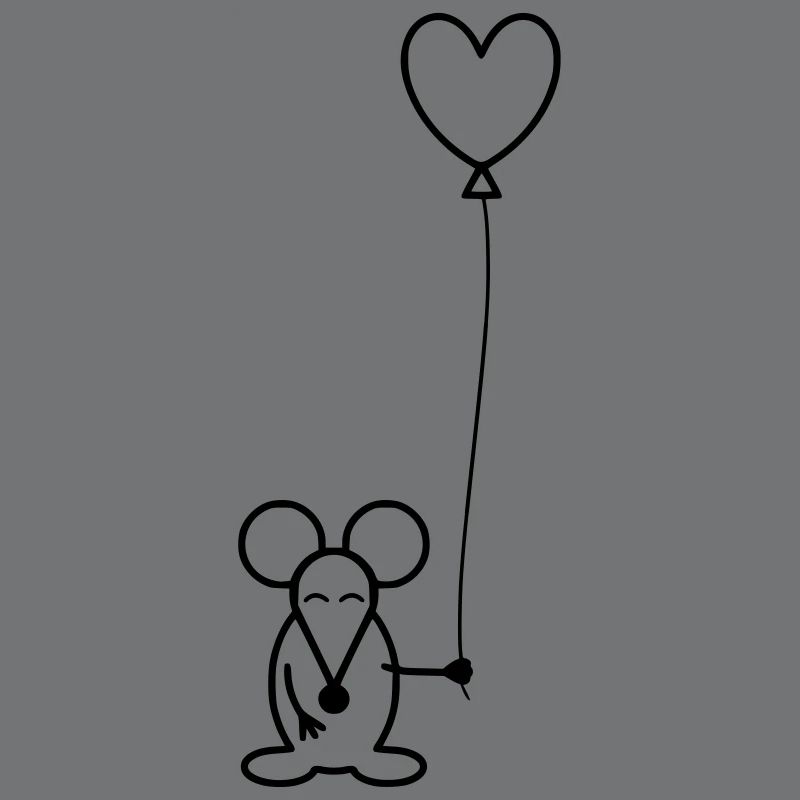 Maus mit Luftbaloon