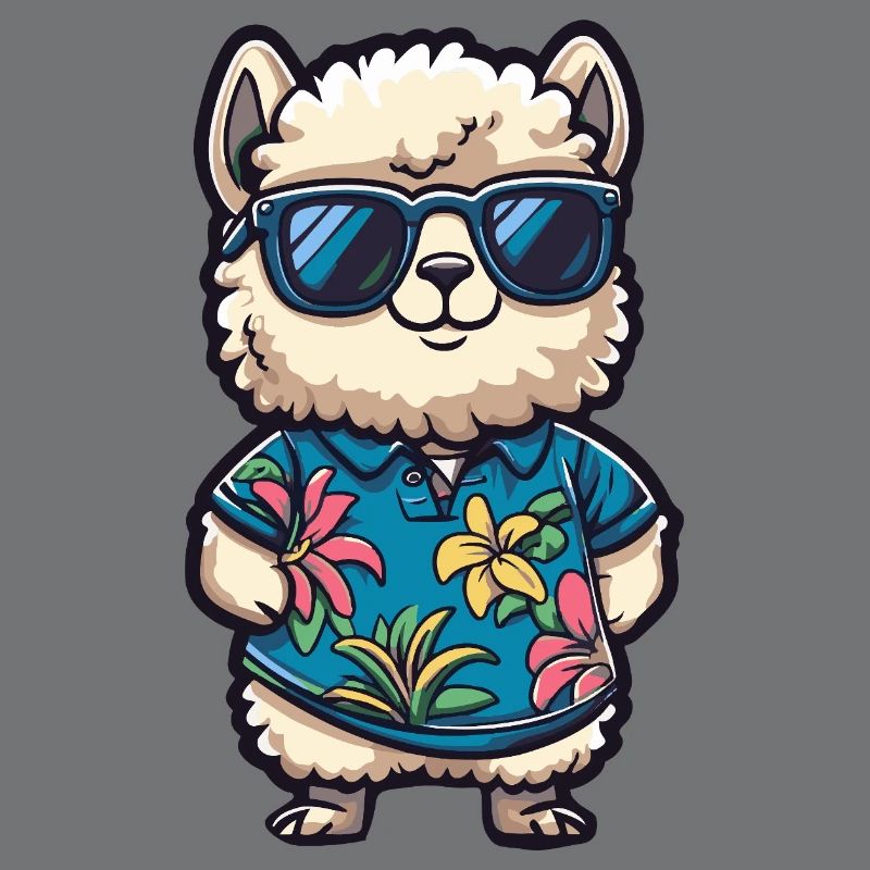 Alpaka Llama Comic Urlaub