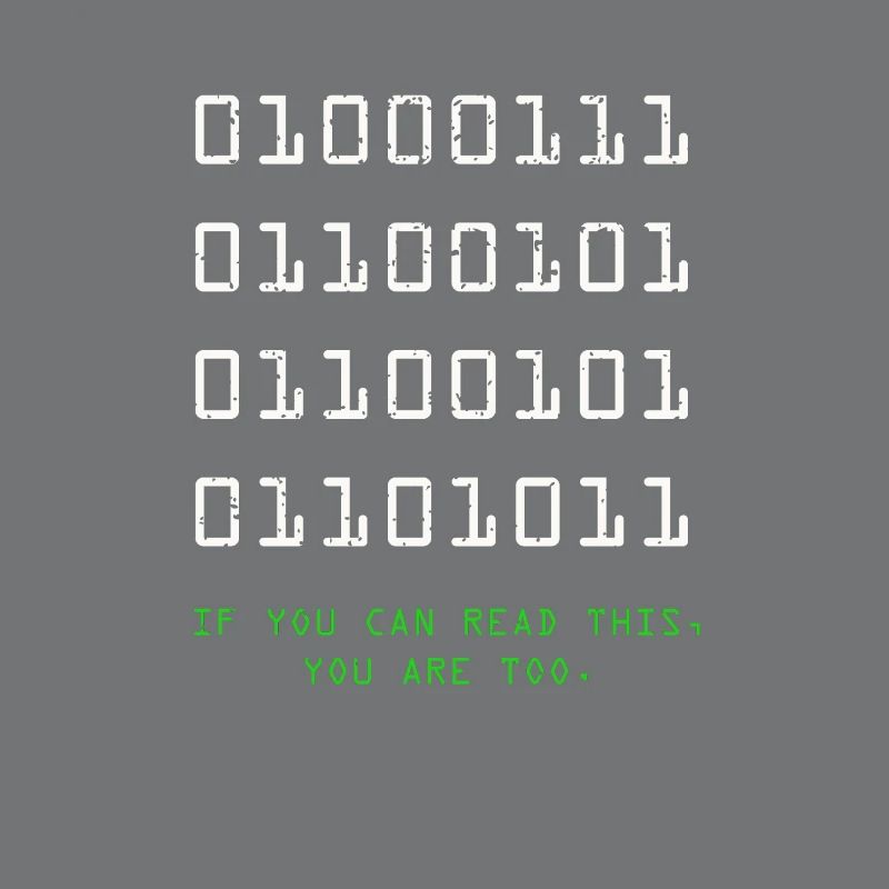 Geek Computer Nerd Binary Code IT Funny Programmer