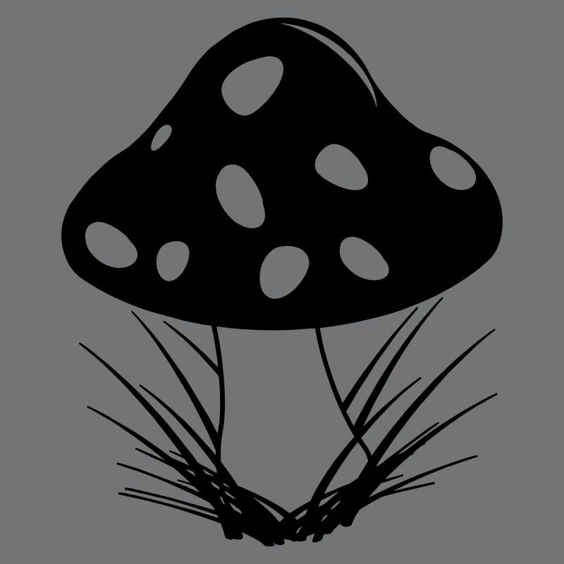 Champignon d’automne avec des points blancs