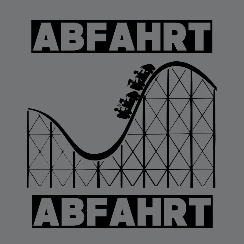 Abfahrt Abfahrt Achterbahn Freizeitpark T-Shirt