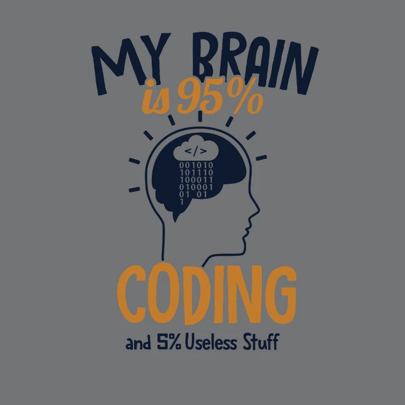My Brain is 95% Coding Softwareingenieur Coder