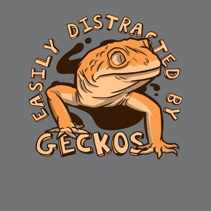 Easily Distracted By Geckos Crested Lizard