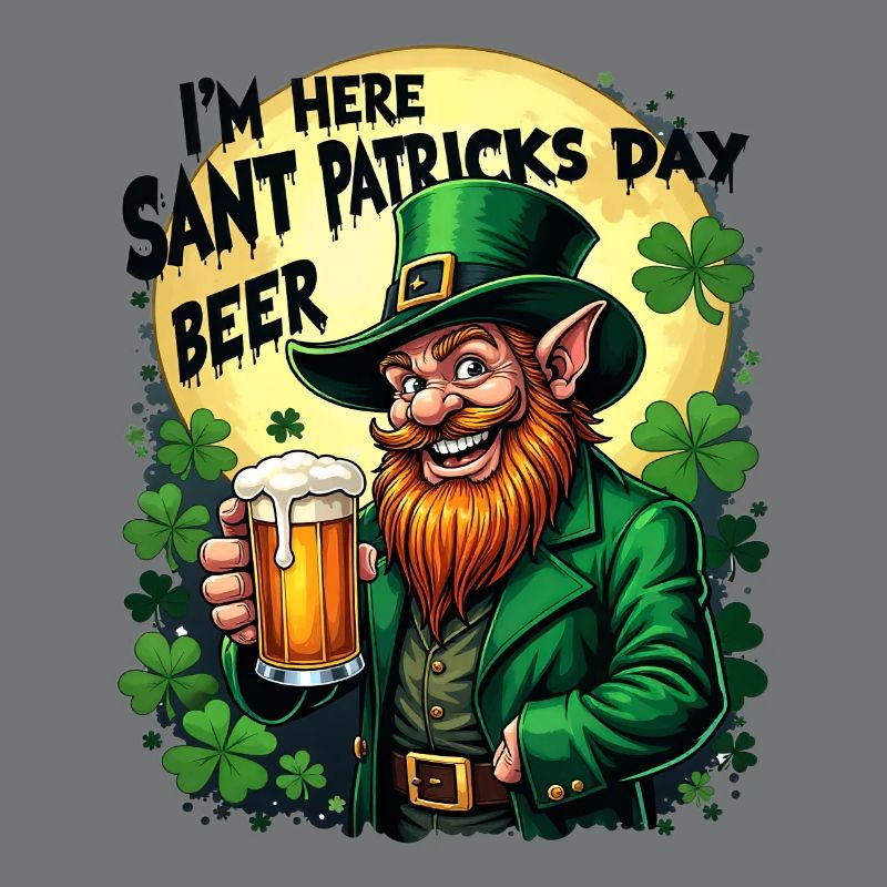St. Patrick`s Day Beer Leprechaun Kobold Bier