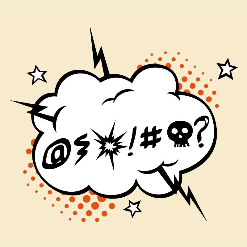 Grumble - Angry - white background