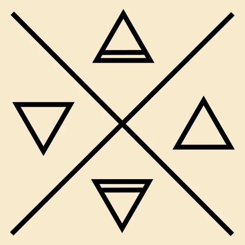 Die klassischen 4 Elemente, Alchemie Dreiecke, Feu
