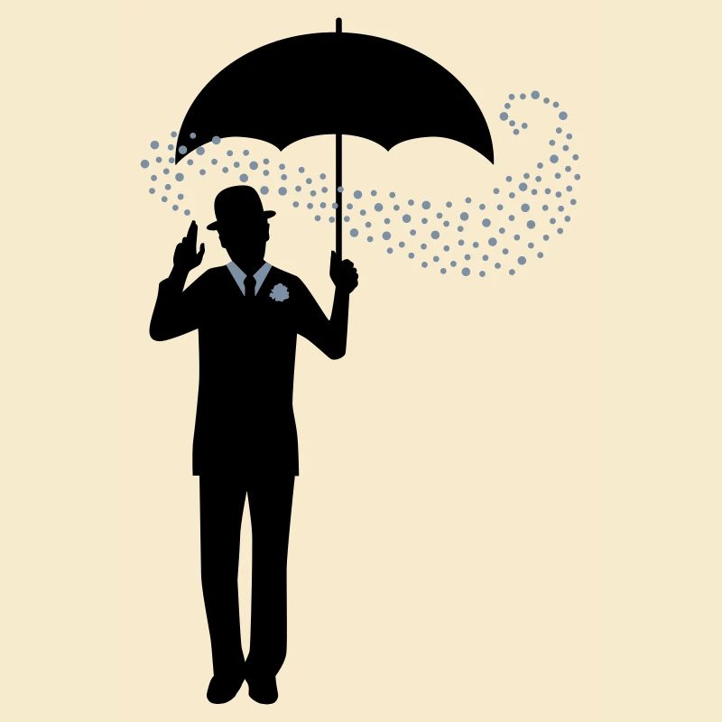 Zauberer - Regenschirm - Melone - Pantomime - 2C