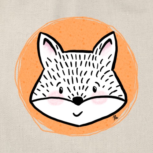 Sweet Fox - Portrait - Drawstring Bag