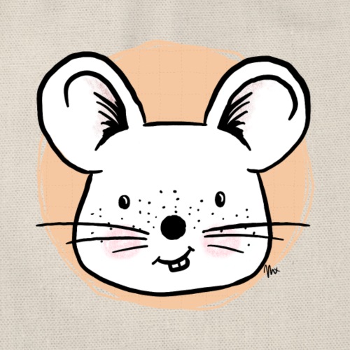 Cute Mouse - Portrait - Drawstring Bag