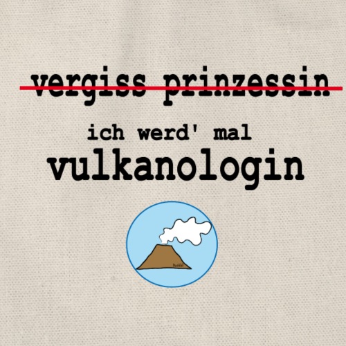 Kinder T-Shirt: Vergiss Prinzessin, Vulkan - Turnbeutel