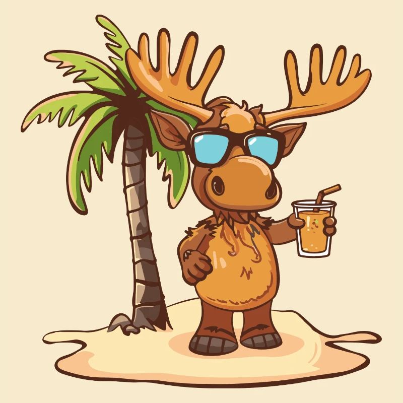 Moose Summer Beach Vacation