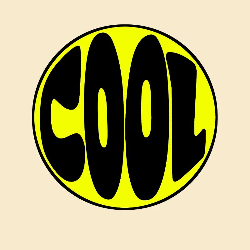 Cool black on yellow in comic style
