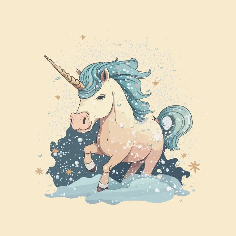 Verschneites Einhorn