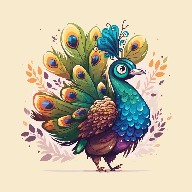 Peacock in full display