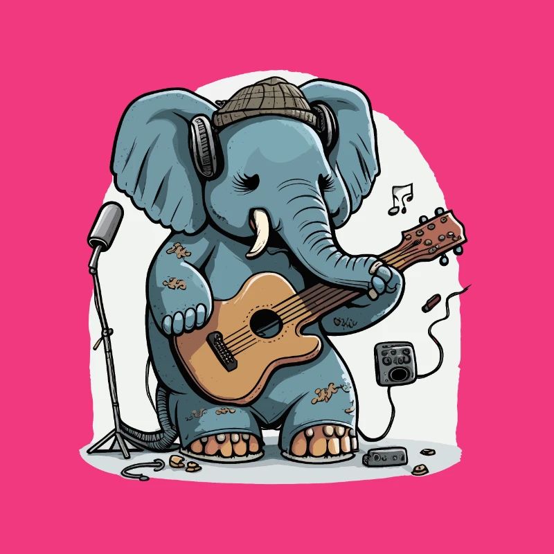 Guitar-Playing Elephant