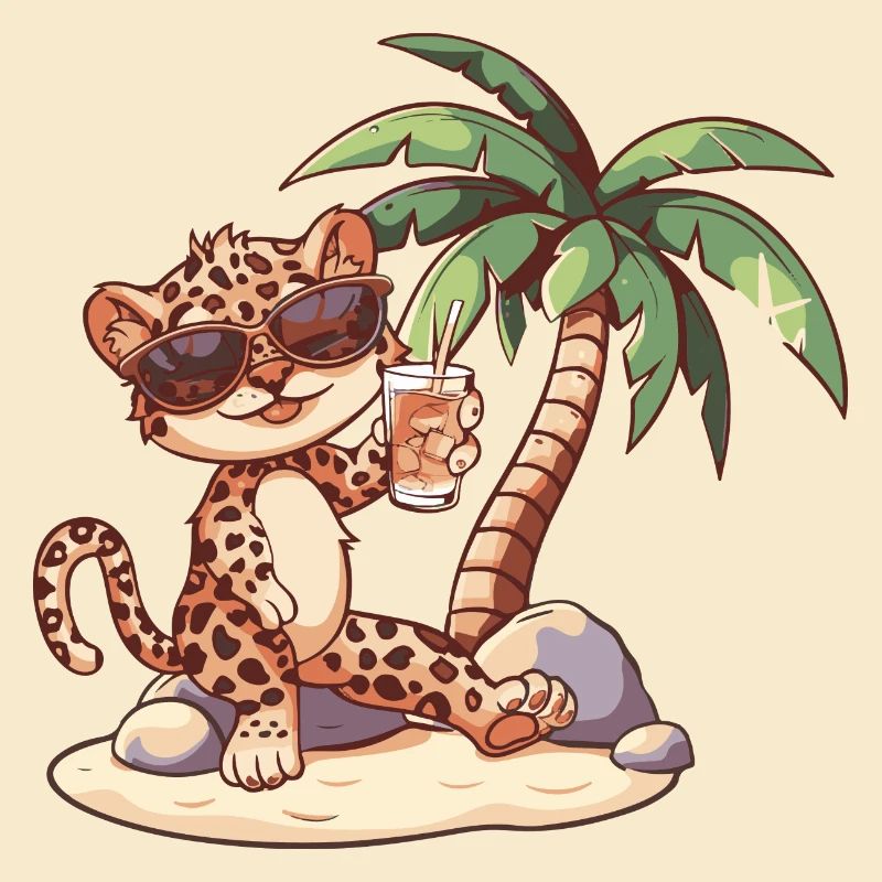 Leopard Summer Beach Vacation