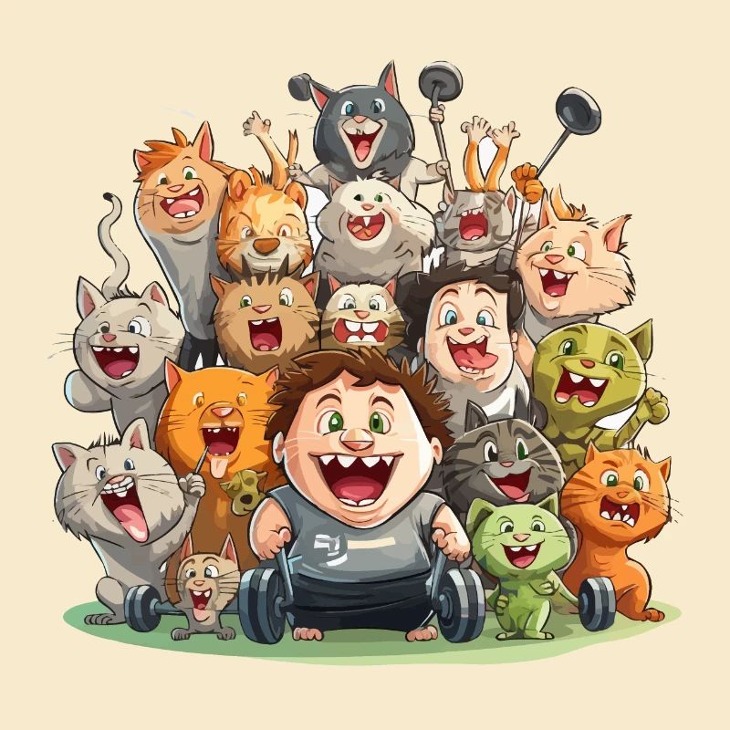 L’équipage en forme et drôle
