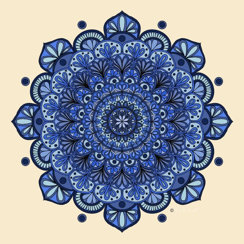 Mandala blau