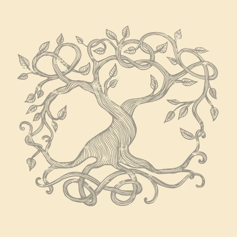 Celtic tree, beige